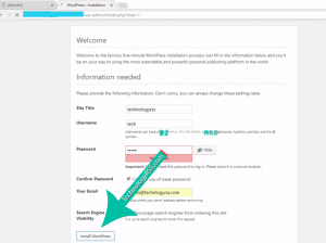 wordpress-installation-information-needed
